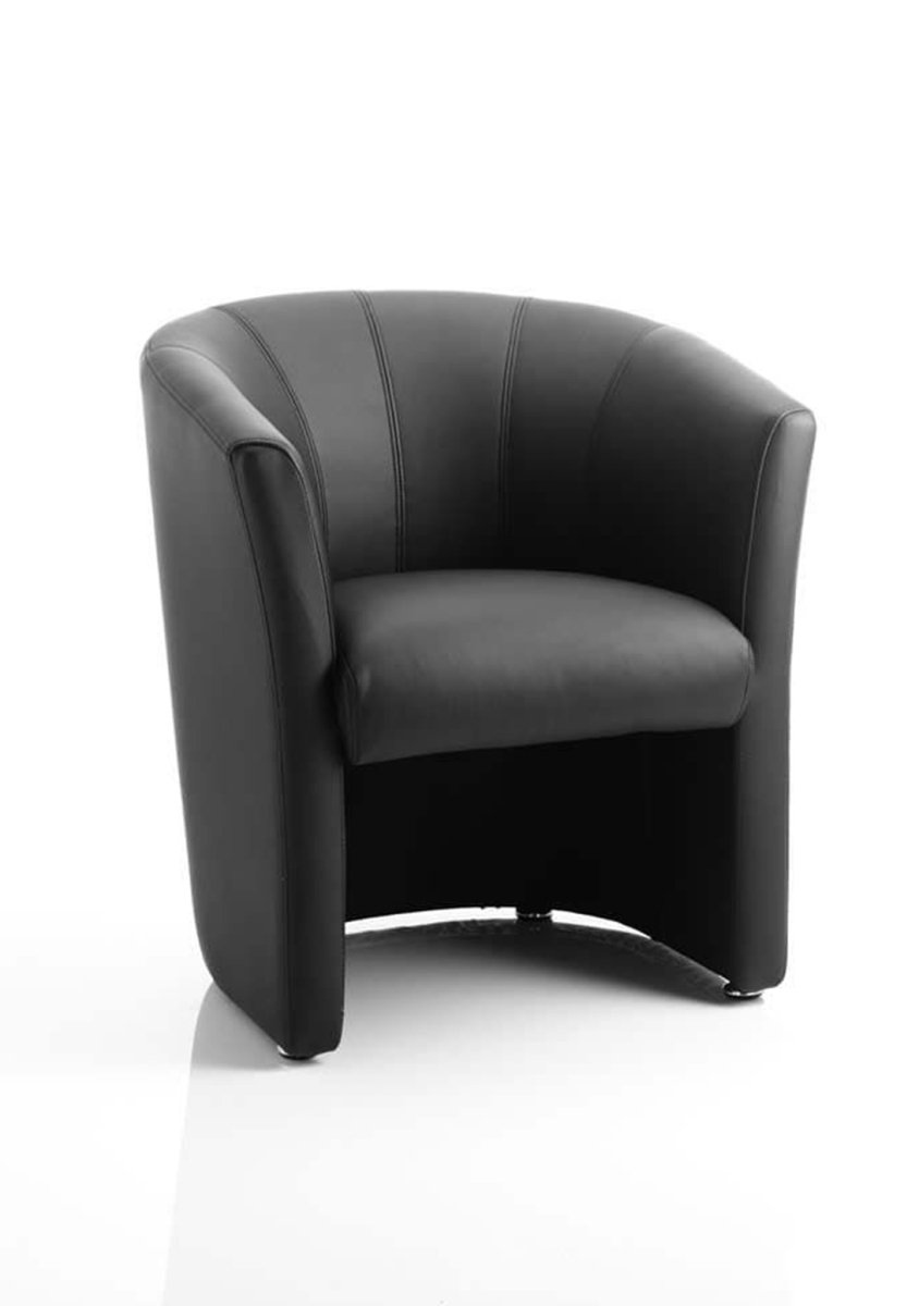 Office Tub Seating Neo Single Tub Arm Chair Black Fabric   