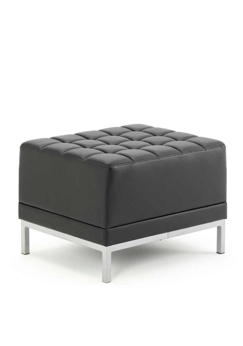 Office Infinity Modular Cube Chair  Colour Black Soft Bonded Leather 
