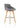 High Stool Chair Carmen Grey Fabric Wooden Leg   Colour Grey 