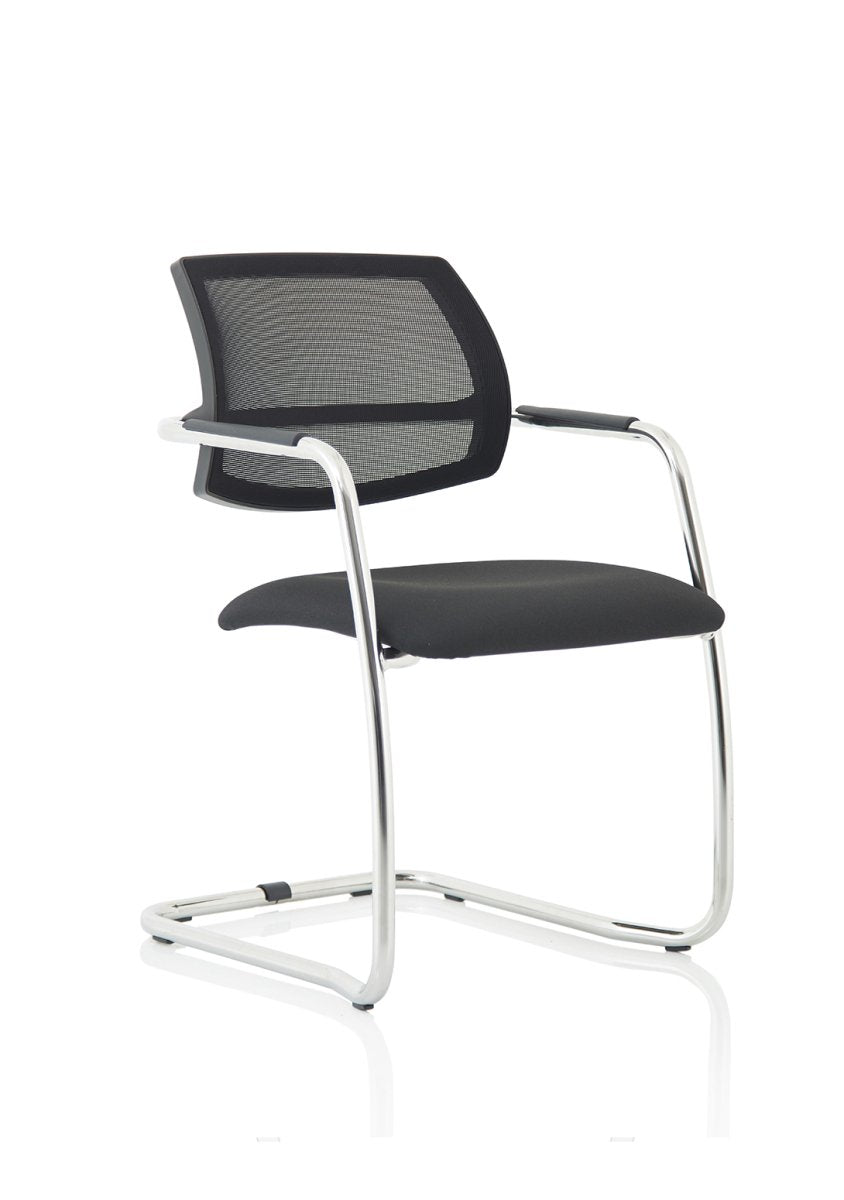 Visitor Chair Swift Medium Back Cantilever  Black   