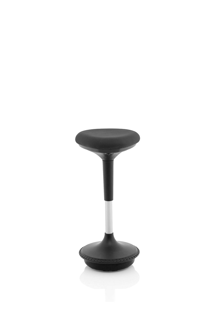 Office Sitall Deluxe Posture Stool Black Fabric   That’s My Office Furniture, 360 Degree View storage, desk, chair