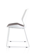 Office furniture florence-sled-white-frame-fabric-seat-visitor-chair Dynamic   Colour Bespoke Maringa Teal