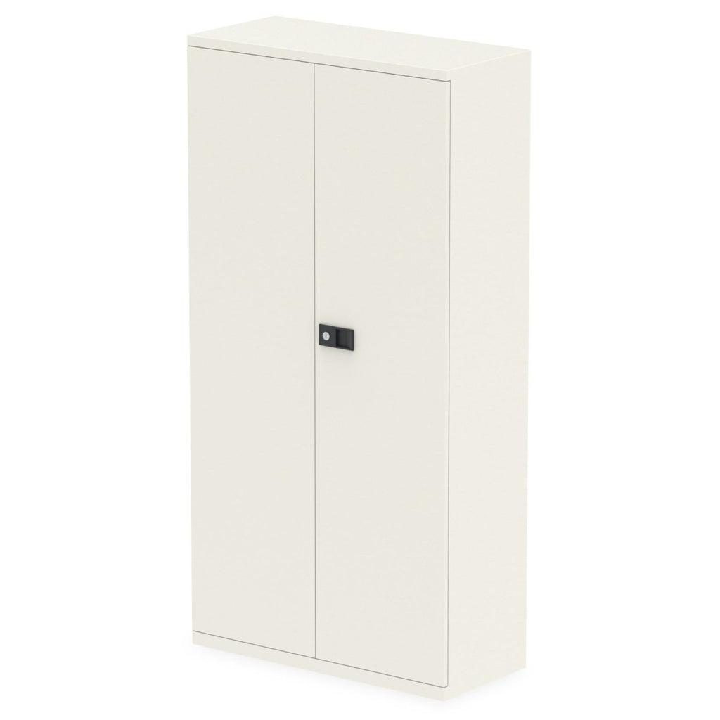Office Stationery Cupboard Qube by Bisley  Tall or Low 3 Colours Chalk White