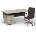 impulse-160mm-cantilever-straight-desk-with-mobile-pedestal-and-ezra-brown-executive-chair Dynamic  Silver Grey Oak 