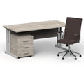 impulse-160mm-cantilever-straight-desk-with-mobile-pedestal-and-ezra-brown-executive-chair Dynamic  Silver Grey Oak 
