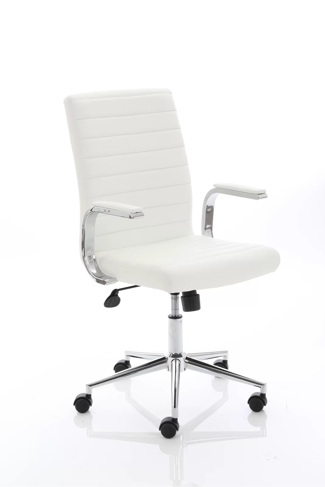 impulse-160mm-cantilever-straight-desk-with-mobile-pedestal-and-ezra-white-executive-chair Dynamic  White Colour White 
