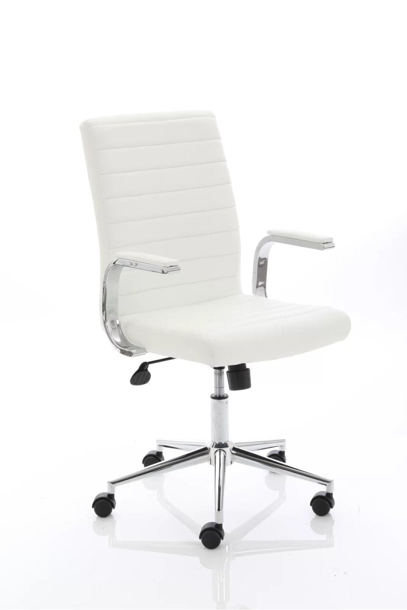 impulse-160mm-cantilever-straight-desk-with-mobile-pedestal-and-ezra-white-executive-chair Dynamic   Colour  