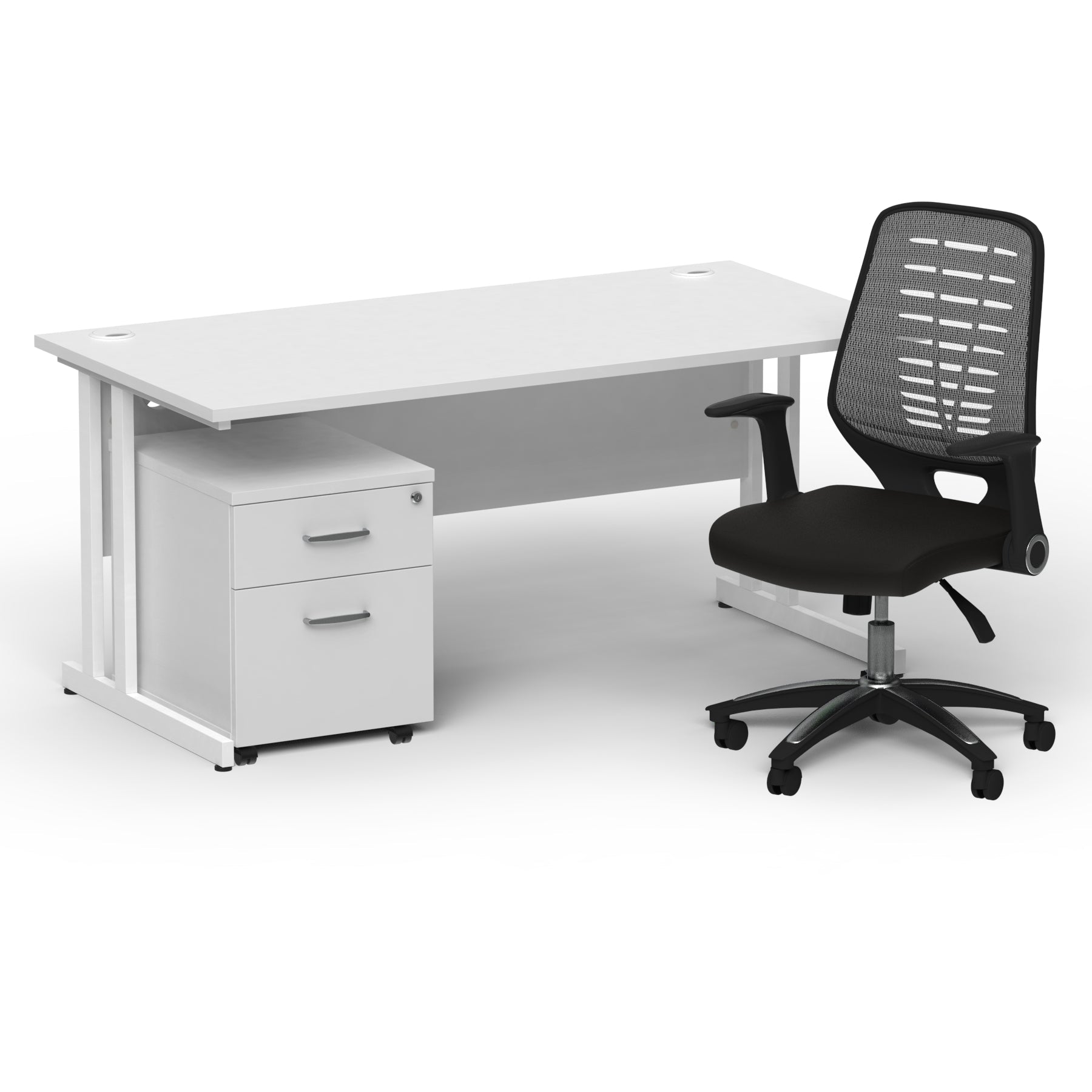 impulse-160mm-cantilever-straight-desk-with-mobile-pedestal-operator-chair Dynamic  White White 