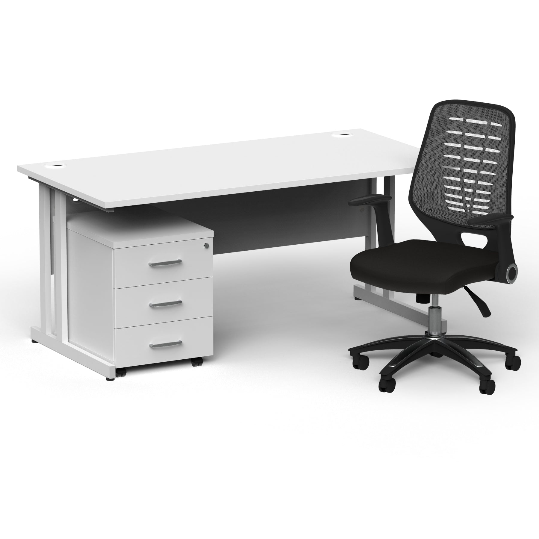 impulse-160mm-cantilever-straight-desk-with-mobile-pedestal-operator-chair Dynamic  White White 