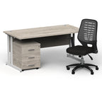 impulse-160mm-cantilever-straight-desk-with-mobile-pedestal-operator-chair Dynamic  White Grey Oak 