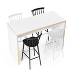 Office  breakout and meeting high tall table side on