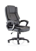 Office Chair Dakota High Back Black Leather Executive with Arms  Colour Black Leather 
