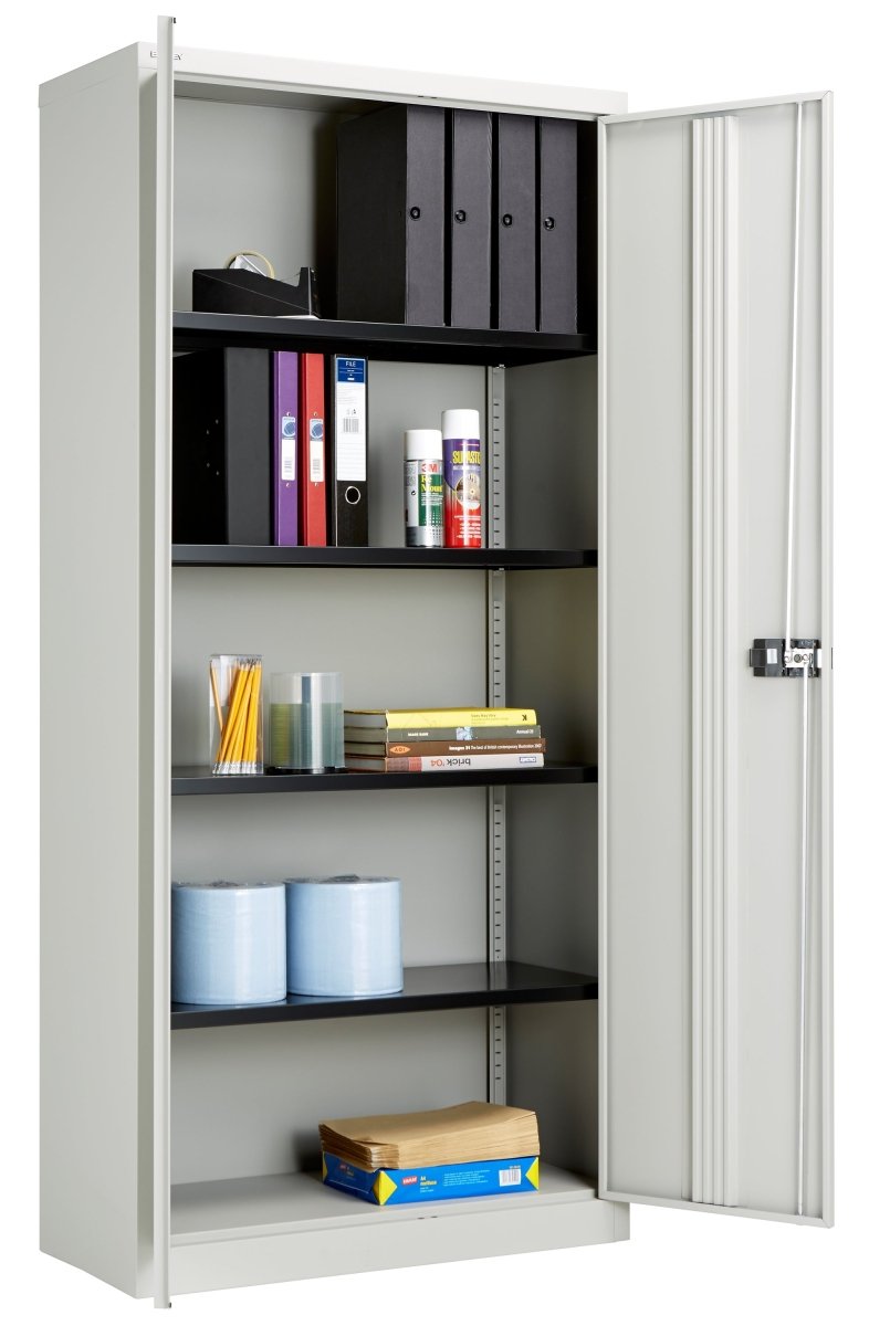 Office Cupboard2 Door Metal  Bisley Tall Black Grey or White