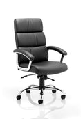 Office Chair Desire High Back Leather Executive  with Arms Black Leather   