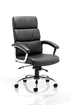 Office Chair Desire High Back Leather Executive  with Arms Black Leather   