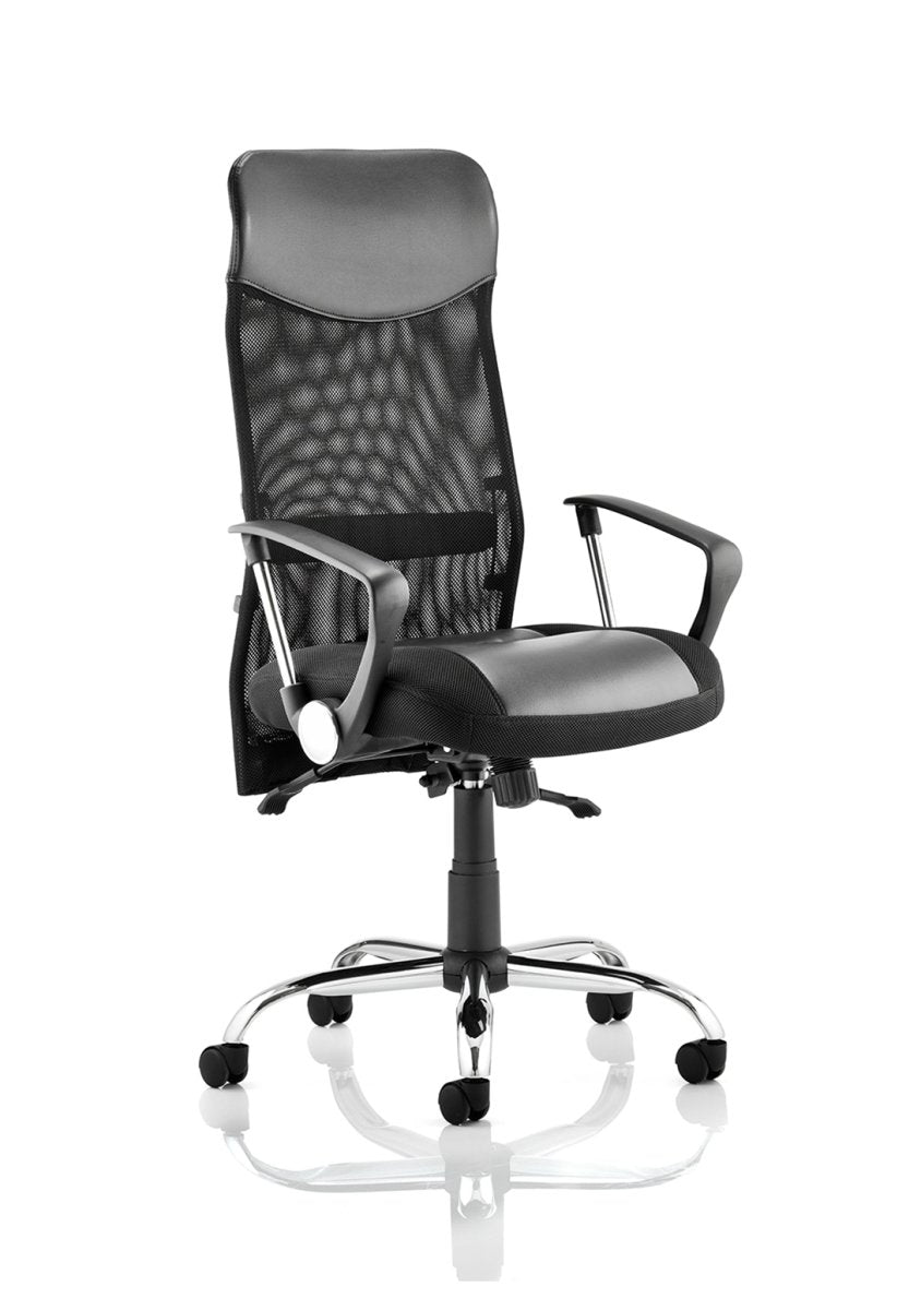  Executive Office Chair Vegas High Back Blackwith Arms  Colour Black 