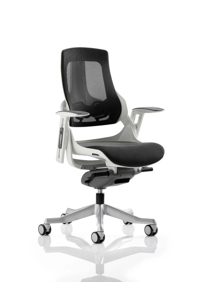 Office furniture zure-executive-chair-with-white-shell Dynamic  Black Fabric Colour Bespoke Bergamot Cherry 