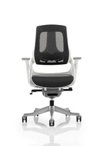 Office furniture zure-executive-chair-with-white-shell Dynamic  Black Fabric Colour Bespoke Tabasco Orange 