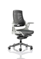 Office furniture zure-executive-chair-with-white-shell Dynamic  Black Fabric Colour Bespoke Senna Yellow 