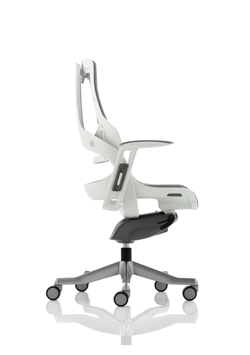 Office furniture zure-executive-chair-with-white-shell Dynamic  Black Fabric Colour Bespoke Tansy Purple 