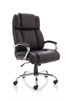  Executive Black Leather Office Chair Texas High Back Heavy Duty with Arms  Colour Black Leather 