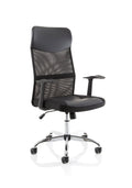 Executive Office Chair Vegalite High Mesh Back Black with Arms  Colour Black 