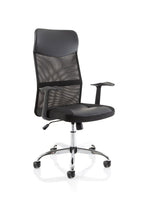 Executive Office Chair Vegalite High Mesh Back Black with Arms  Colour Black 
