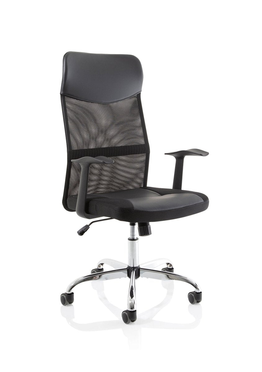 Executive Office Chair Vegalite High Mesh Back Black with Arms  Colour Black 