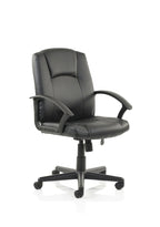 Office Chair Bella Medium Back Executive with Arms Black Fabric   