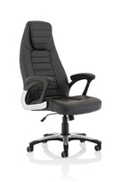 Executive Office Chair Metropolis High Back Black Leather   Colour Black Leather 