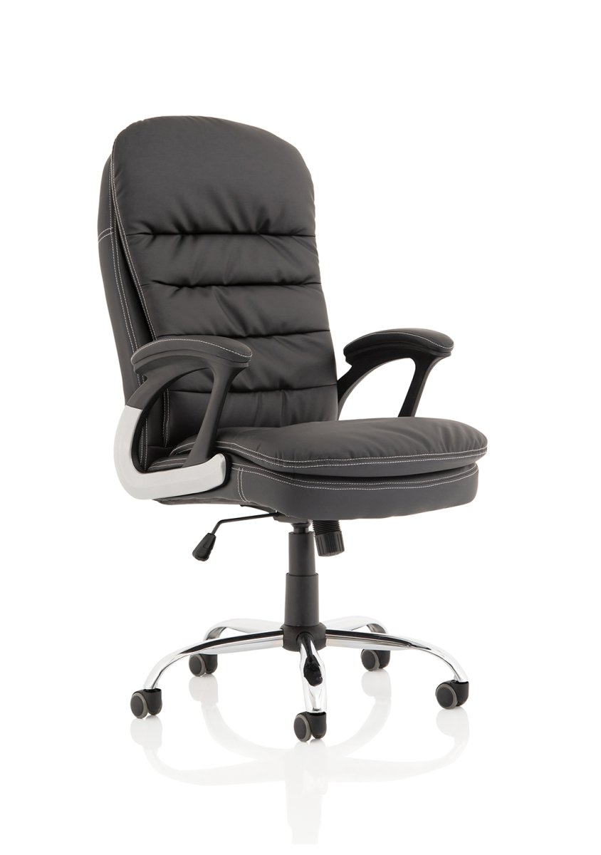 Executive Office Chair Ontario High Back with Arms  Colour Black Leather 