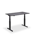 Height Adjustable Flyga Sit Stand Lavoro Design Desk 160cm wide 70cm Deep  Wenge leg Black
