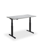 Height Adjustable Flyga Sit Stand Lavoro Design Desk 180cm wide 80cm Deep  Timber leg Black