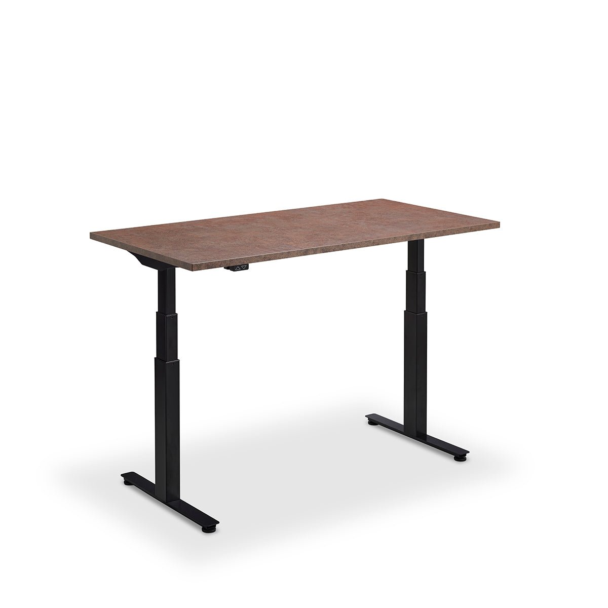 Height Adjustable Flyga Sit Stand Lavoro Design Desk 160cm wide 70cm Deep  Timber leg Black