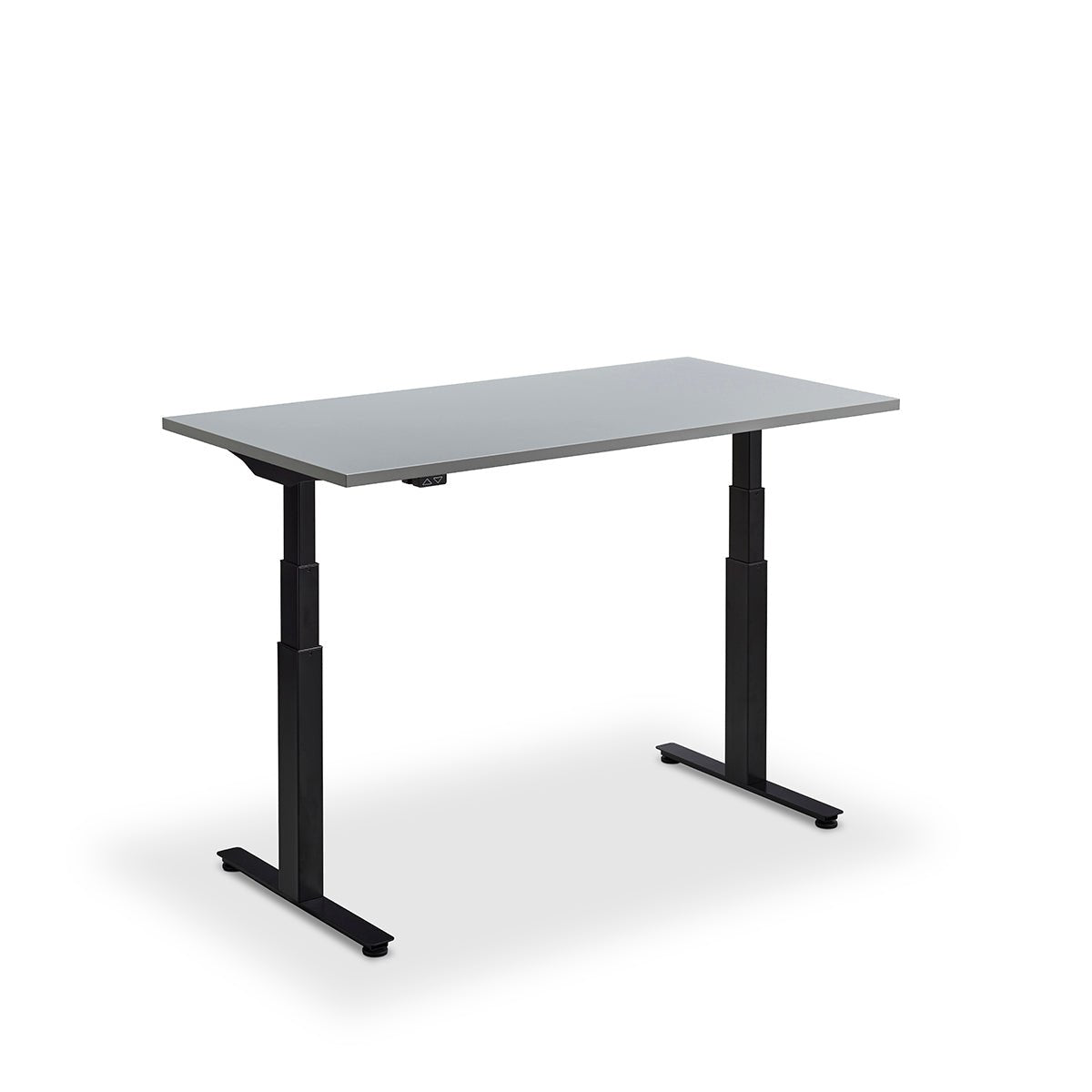 Height Adjustable Flyga Sit Stand Lavoro Design Desk 140cm wide 80cm Deep  Beech leg Black