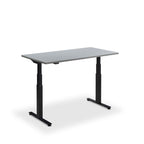 Height Adjustable Flyga Sit Stand Lavoro Design Desk 160cm wide 80cm Deep  Beech leg Black