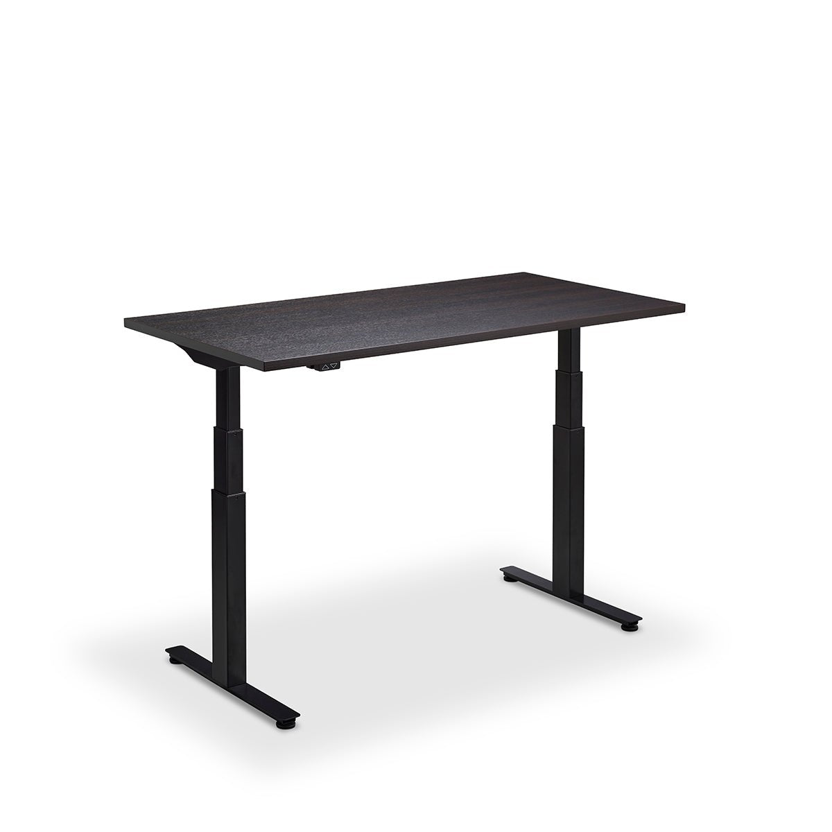 Height Adjustable Flyga Sit Stand Lavoro Design Desk 140cm wide 80cm Deep  Cascina Pine leg Black