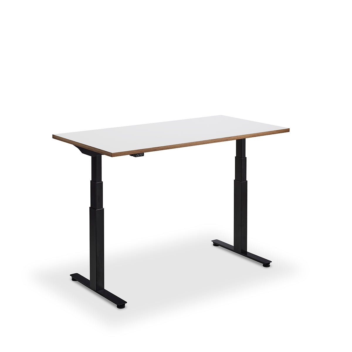 Height Adjustable Flyga Sit Stand Lavoro Design Desk 140cm wide 80cm Deep  Concrete leg Black
