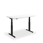 Height Adjustable Flyga Sit Stand Lavoro Design Desk 180cm wide 70cm Deep  Cascina Pine leg Black