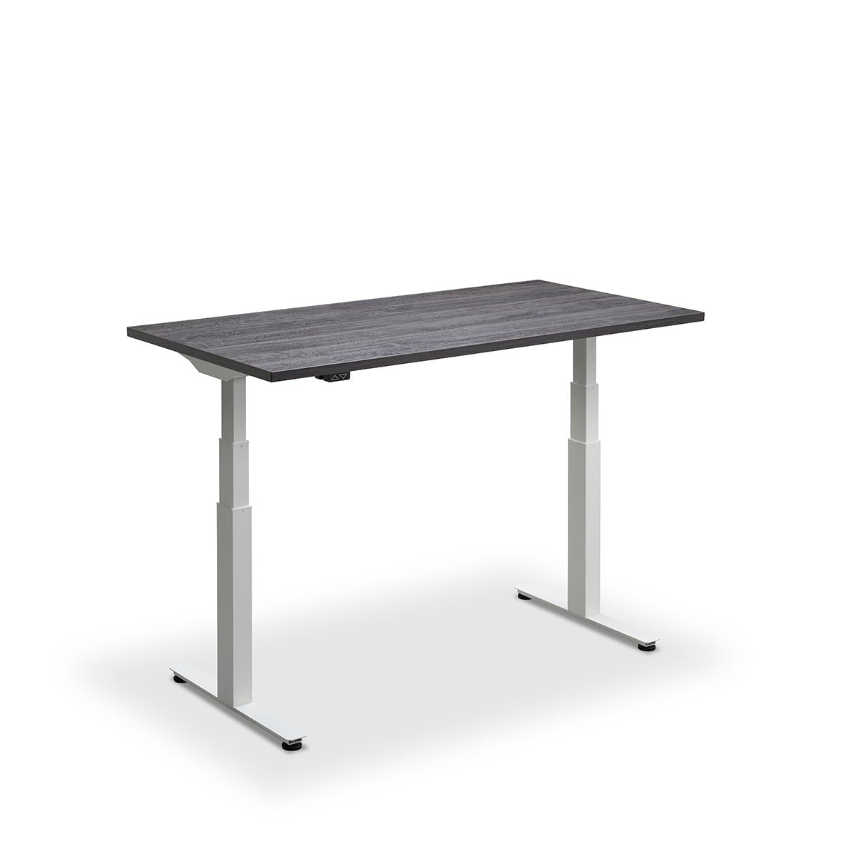 Height Adjustable Flyga Sit Stand Lavoro Design Desk 140cm wide 70cm Deep  Concrete leg Black