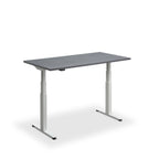 Height Adjustable Flyga Sit Stand Lavoro Design Desk 180cm wide 80cm Deep  White Ply Edge leg Black