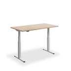 Height Adjustable Flyga Sit Stand Lavoro Design Desk 160cm wide 80cm Deep  Graphite leg White