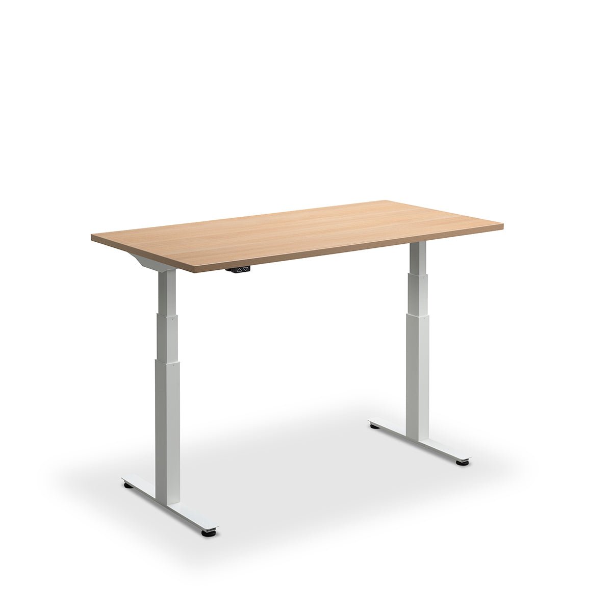 Height Adjustable Flyga Sit Stand Lavoro Design Desk 120cm wide 80cm Deep  Grey leg White