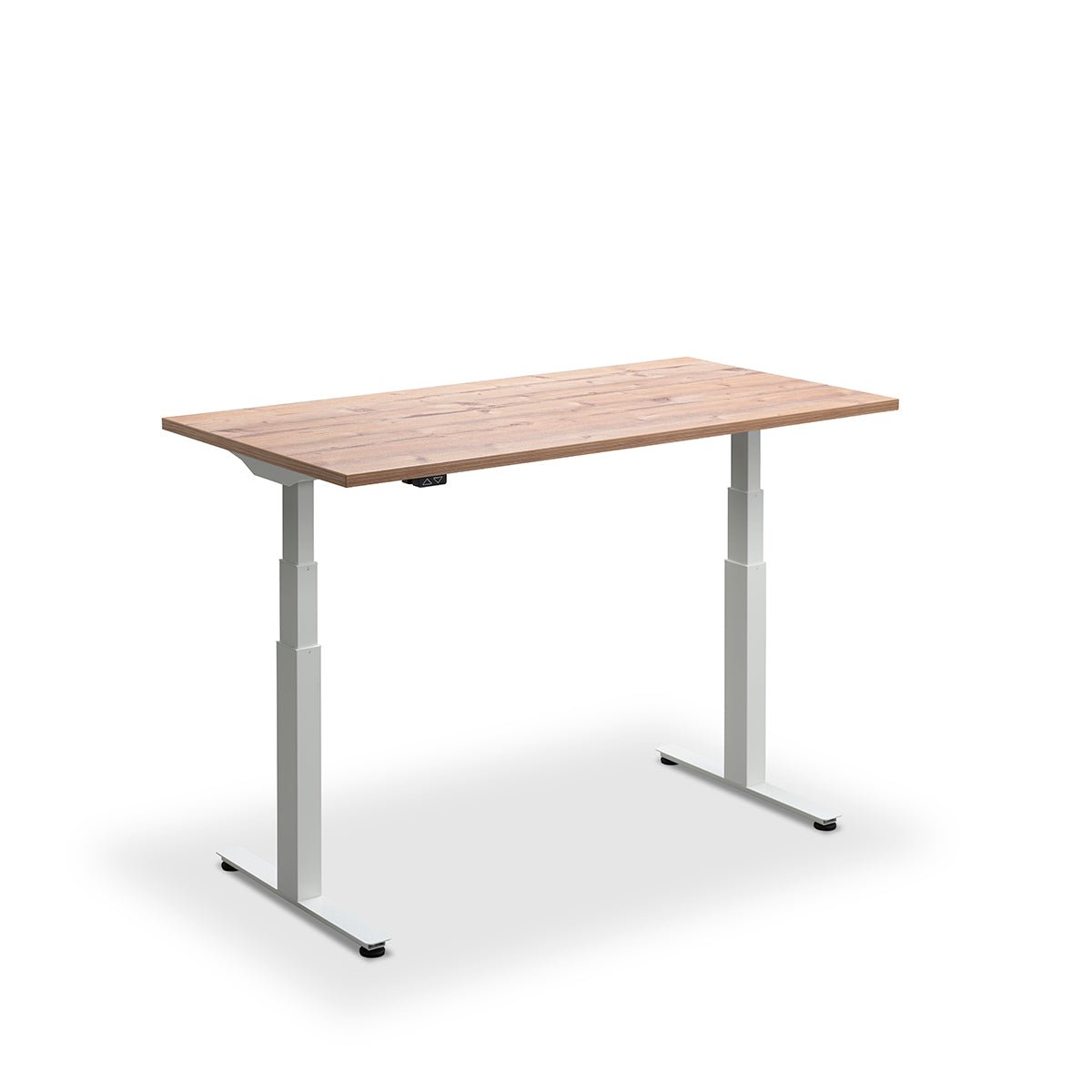 Height Adjustable Flyga Sit Stand Lavoro Design Desk 140cm wide 70cm Deep  Grey leg White