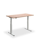 Height Adjustable Flyga Sit Stand Lavoro Design Desk 160cm wide 70cm Deep  Grey leg White