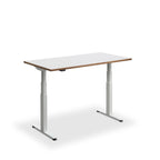 Height Adjustable Flyga Sit Stand Lavoro Design Desk 180cm wide 80cm Deep  Wenge leg White