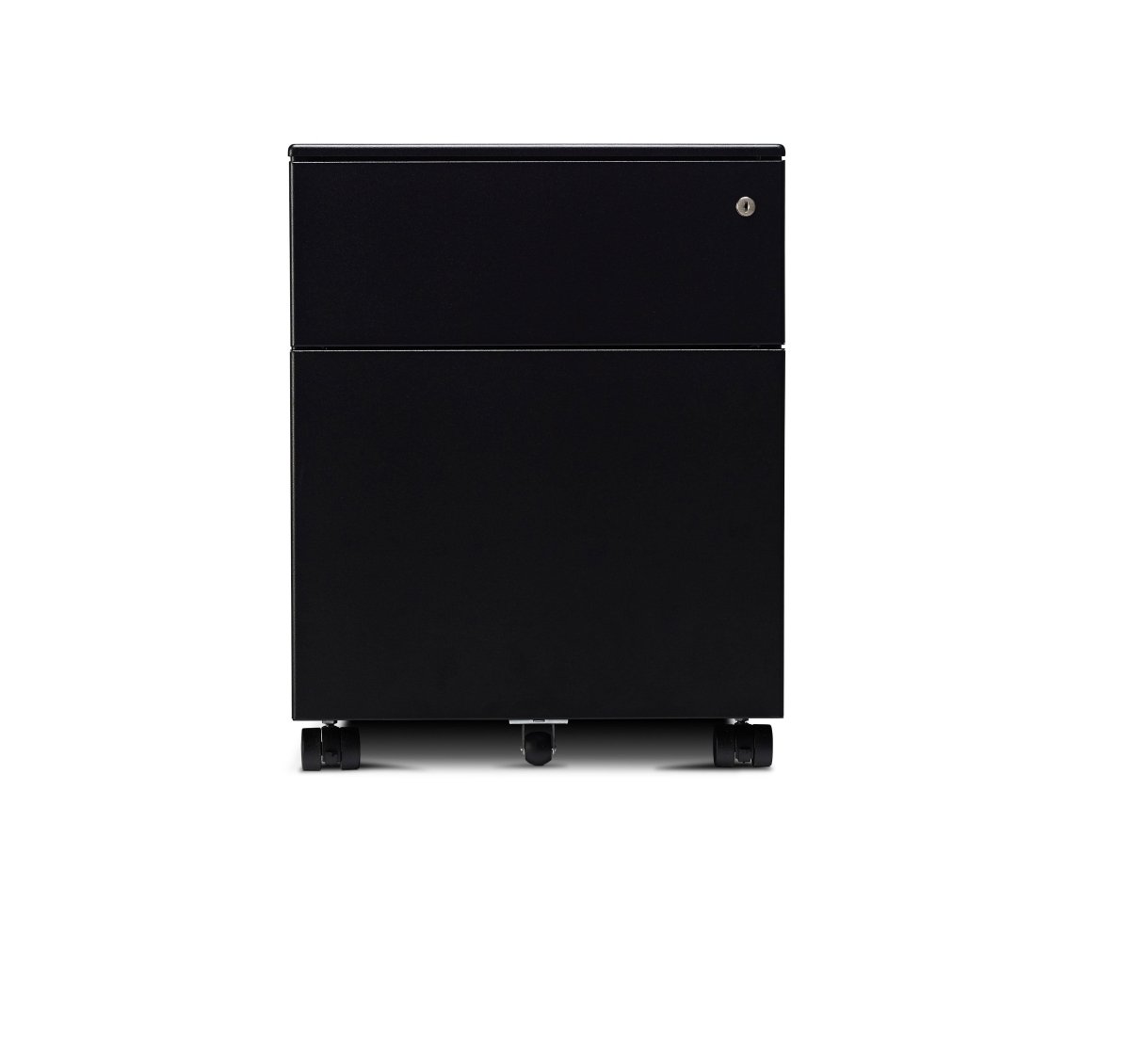 Lavoro metal locking form pedestal Slimeline 3 Drawer Black