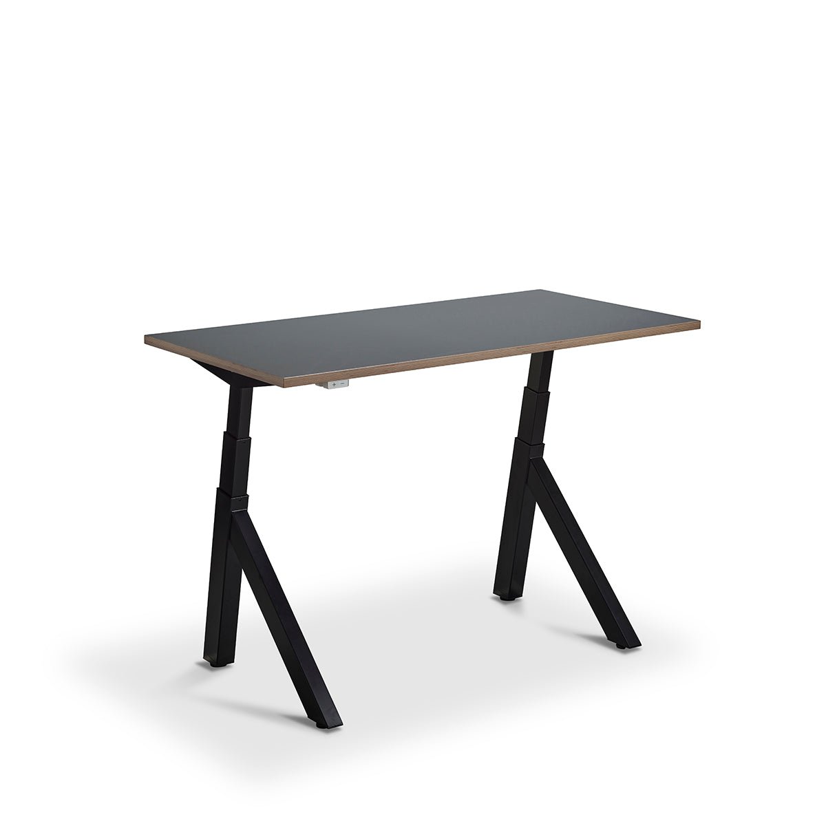 Lavoro Forma   Sit Stand Height Adjustable desk White  140cm wide 80cmDeep  White leg Black