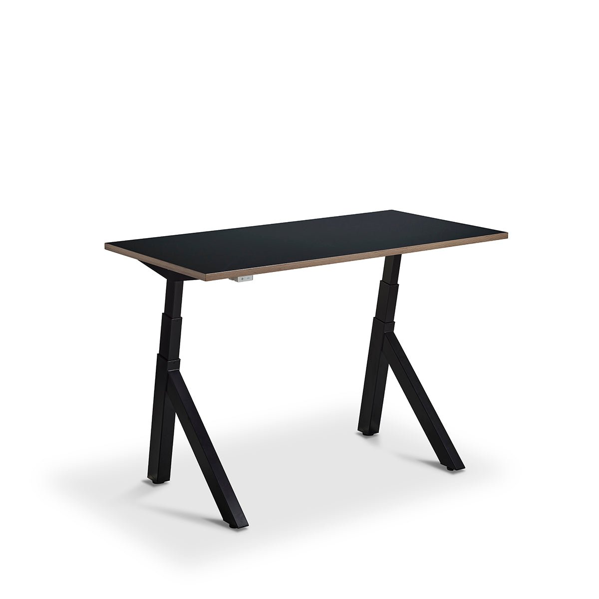 Lavoro Forma   Sit Stand Height Adjustable desk White  140cm wide 70cmDeep  White leg Black