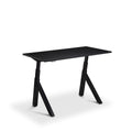 Lavoro Forma   Sit Stand Height Adjustable desk White  140cm wide 70cmDeep  Black leg White